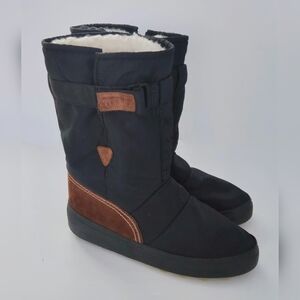 Tecnica Women's Italian Nylon/Suede Sheep's Fur Winter Boots. Size 43-44 EU.